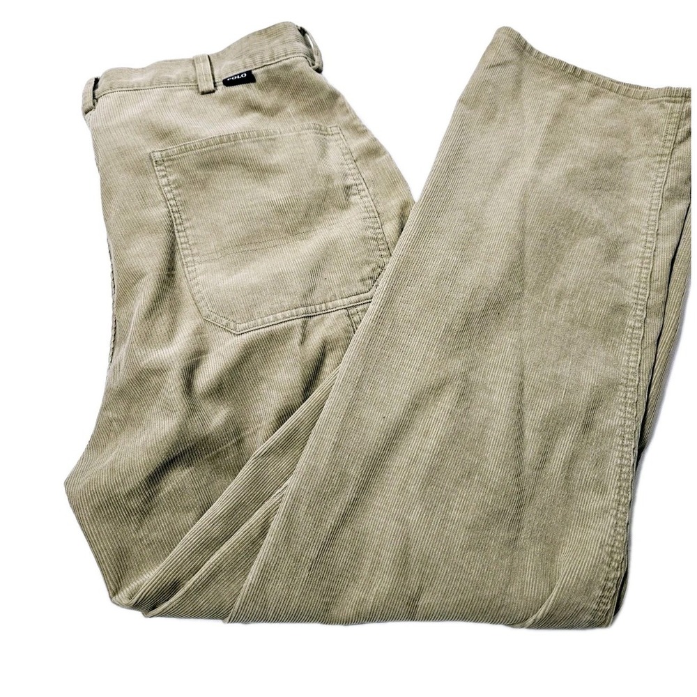 Polo Ralph Lauren Pleated Khaki Pants Men's Size 35x30 Rwgular Fit 100% Cotton